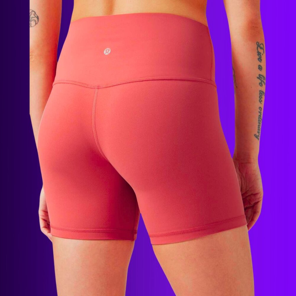 LULULEMON **NWT** Align High Rise short coral 6"  - Size 14